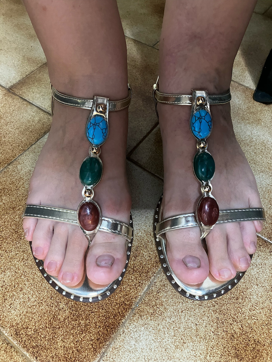 Leather Women's Anatomic Gold Sandals