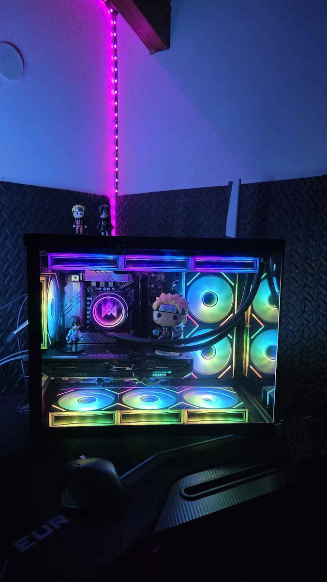 1STPLAYER FC7R Infinity Mirror Reverse Blade Case Fan 120mm (47.65cfm) with ARGB Lighting and 4-Pin PWM Connection