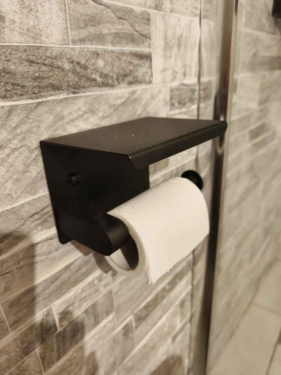 Χαρτοθήκη Επιτοίχια Μεταλλική Μαύρη