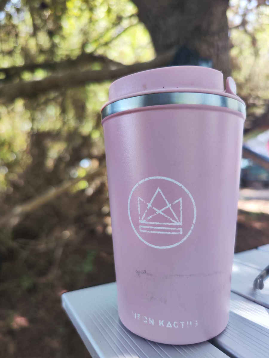 Neon Kactus Flamingo Ανακυκλώσιμο Ποτήρι Θερμός Ανοξείδωτο BPA Free 380ml Ροζ με Επιστόμιο
