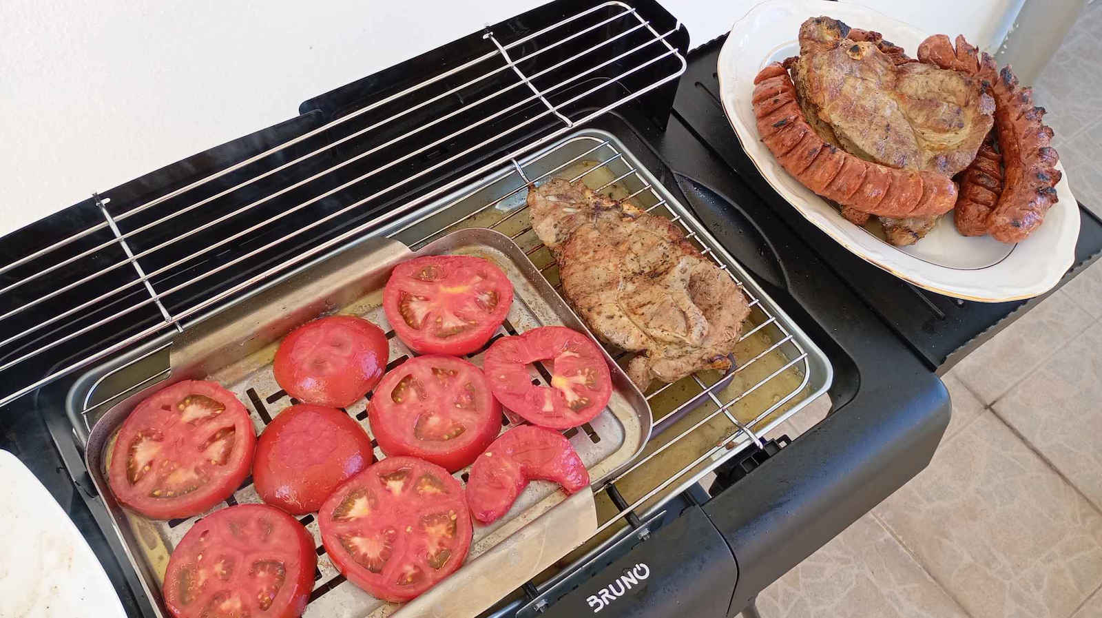 Bruno Επιδαπέδια Ηλεκτρική Ψησταριά Σχάρας 2400W Ανοξείδωτη με Ρυθμιζόμενο Θερμοστάτη 41x26εκ.