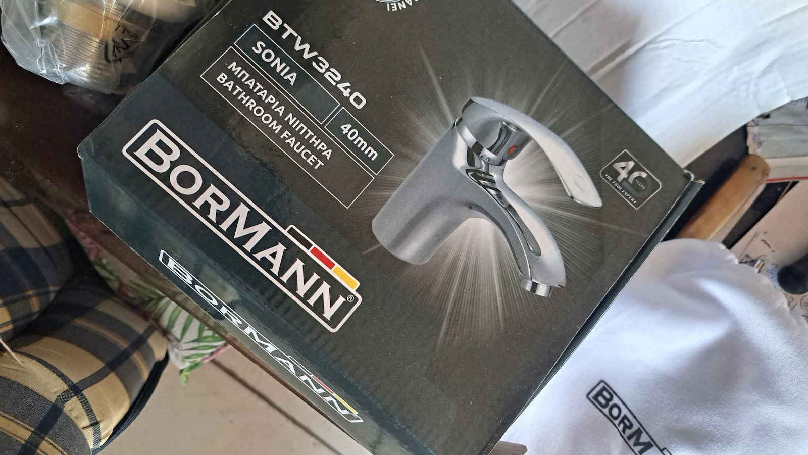 Bormann BTW3240 Αναμεικτική Μπαταρία Νιπτήρα Ασημί