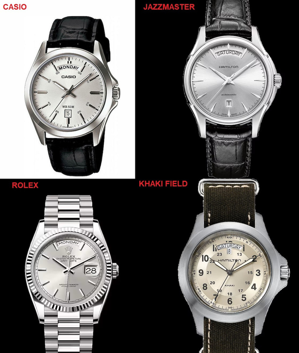 Casio Day Date Ανδρικό Ρολόι 39.8mm Μπαταρίας με Μαύρο Δερμάτινο Λουράκι