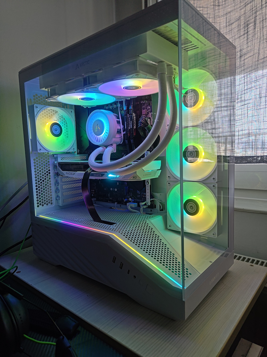 Lian Li Vector V100rx Gaming Midi Tower Κουτί Υπολογιστή με Πλαϊνό Παράθυρο Λευκό