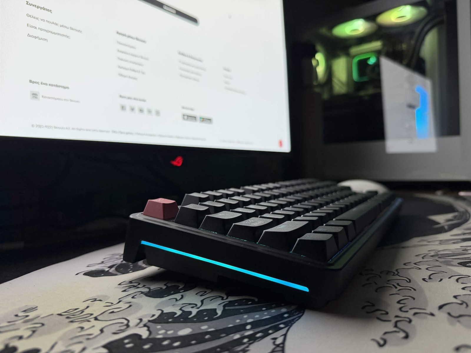 Keychron C3 Pro 8K QMK C3PX-H1 Gaming Mechanical Keyboard Tenkeyless with Keychron Super Red switches and RGB lighting (English US)