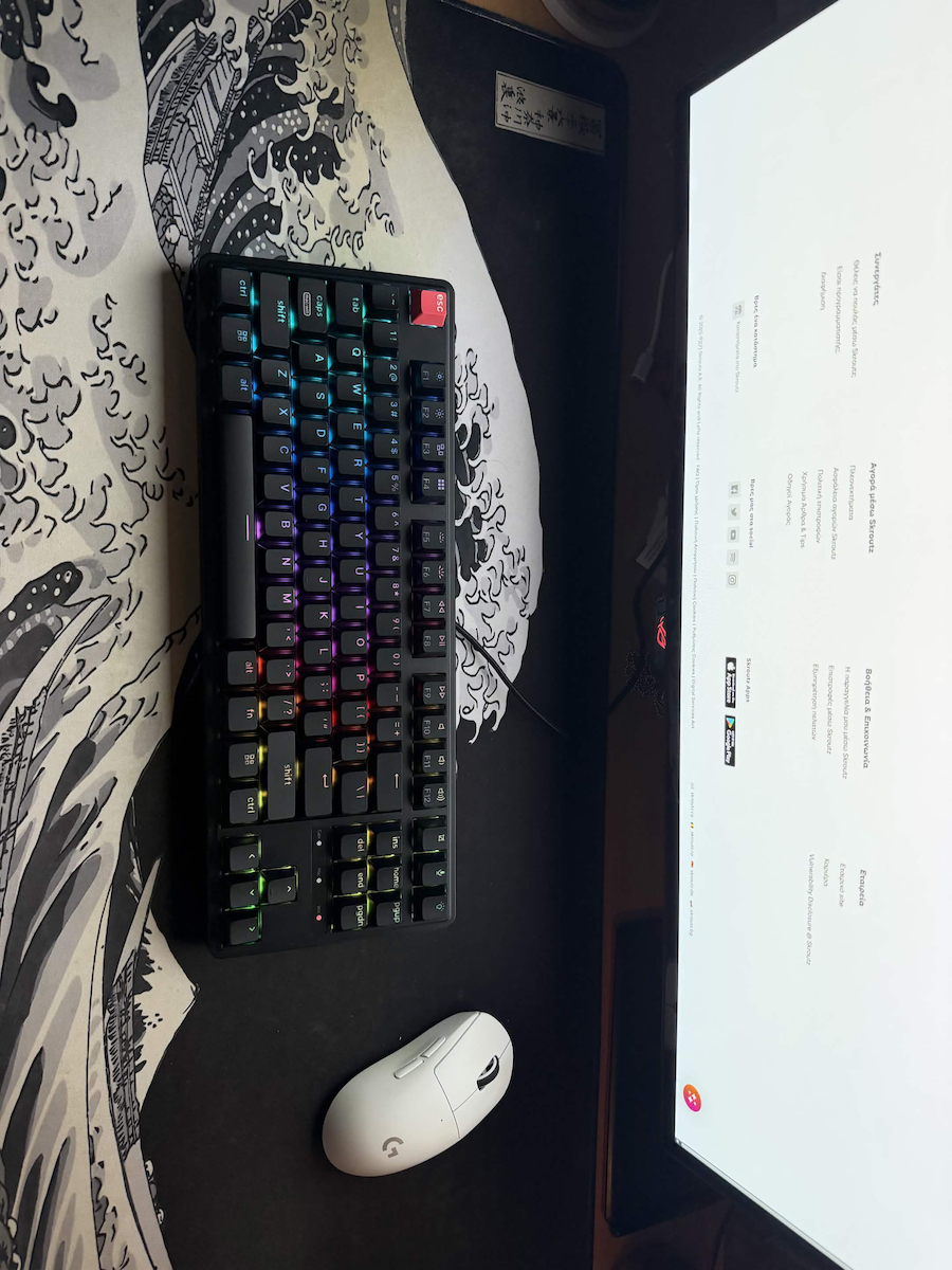 Keychron C3 Pro 8K QMK C3PX-H1 Gaming Mechanical Keyboard Tenkeyless with Keychron Super Red switches and RGB lighting (English US)