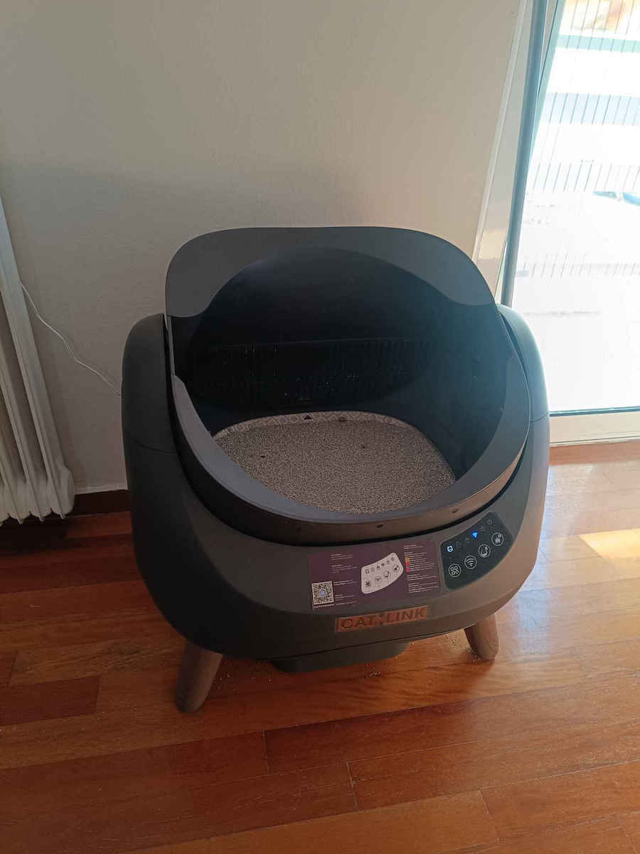 Catlink Open X Toaletă pentru Pisici cu Auto-curățare cu Filtru Albă L60 x l58.5 x Î55cm