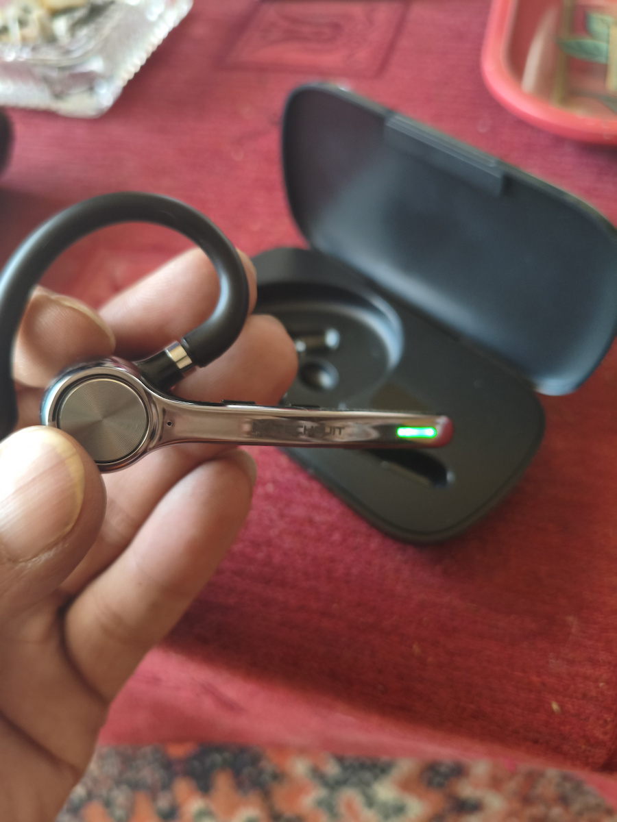 Techsuit G7 In-ear Bluetooth Handsfree Ακουστικό με Θήκη Φόρτισης Μαύρο