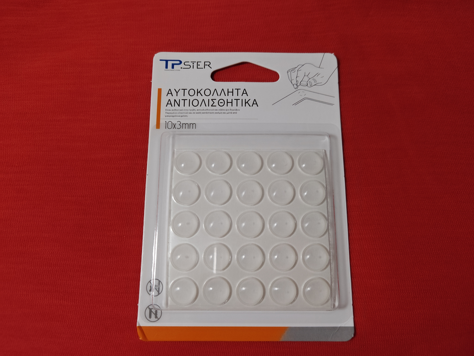 Tpster 34793 Round Door Buffers with Sticker 12mm 16pcs