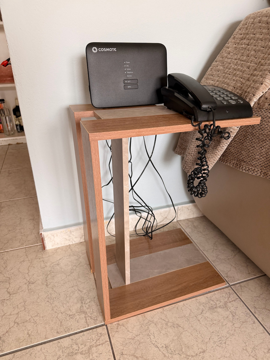 Rectangular Side Table Muju Wooden Sonoma- Anthracite W30xL40xH55cm