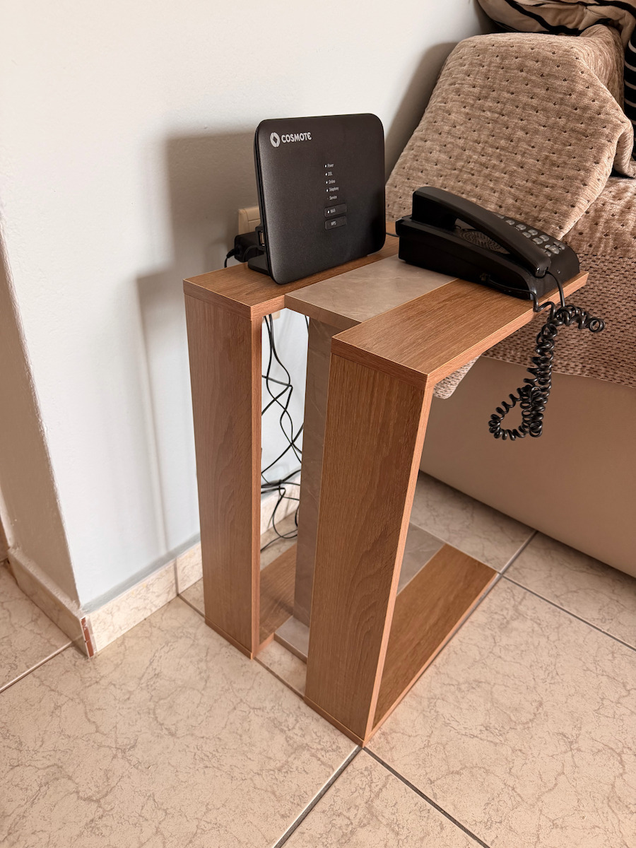 Rectangular Side Table Muju Wooden Sonoma- Anthracite W30xL40xH55cm