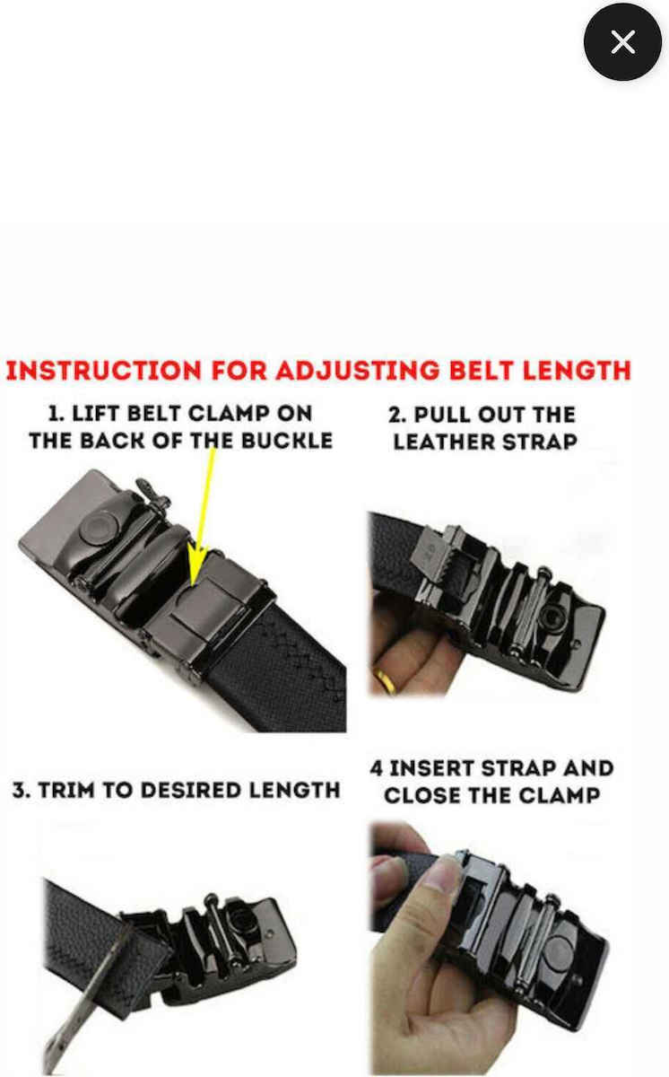 Men's Belt Leather Black