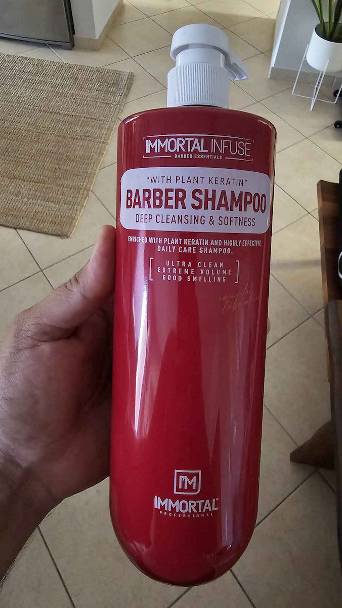 Immortal Infuse NYC Barber Shampoos Hydration for All Hair Types 1000ml