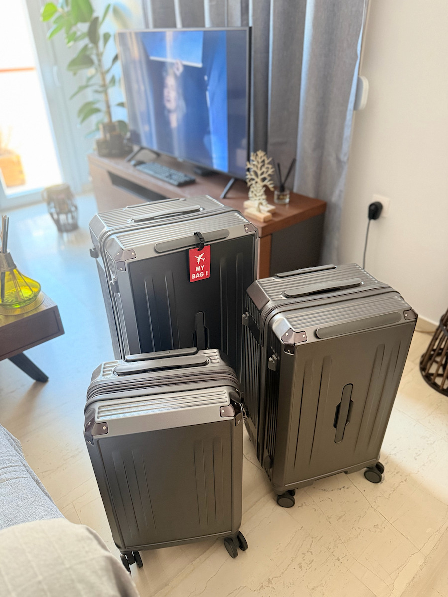 Forecast Reise Koffer Hart Grau mit 4 Räder Set 3 Stück