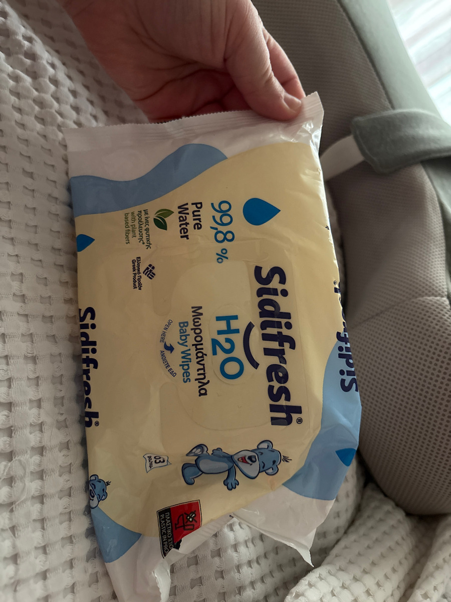Sidifresh H2O Șervețele Umede Bebe cu 99% Apă Fără Alcool și Parabeni 63 Bucăți