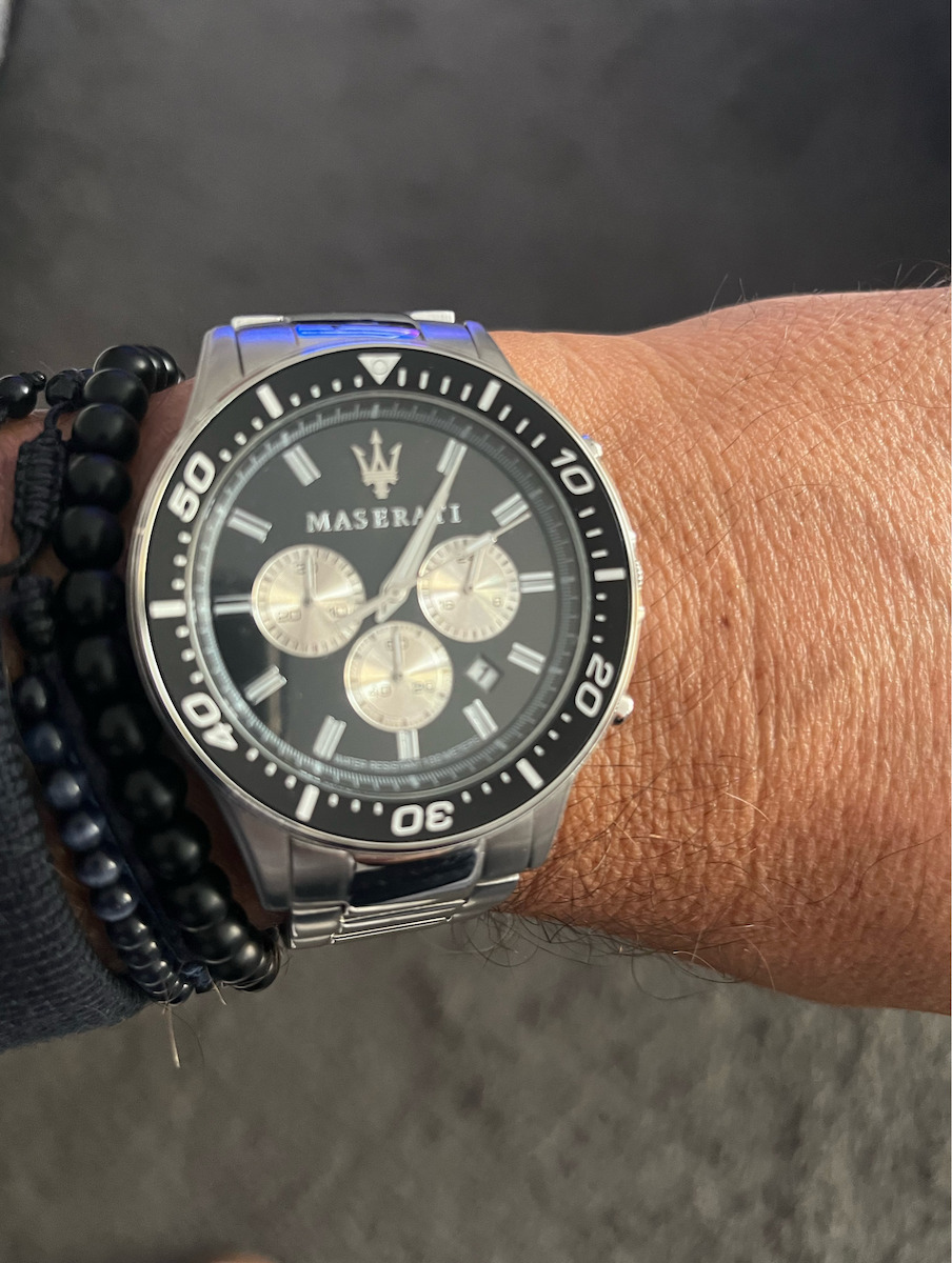 Sfida Мъжки Часовник 44mm Хронограф На Батерия С Ацталино Мбраслет Navy/Сив