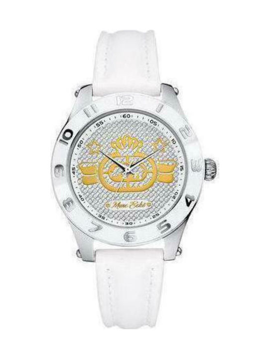 Marc Ecko Watch with White Leather Strap