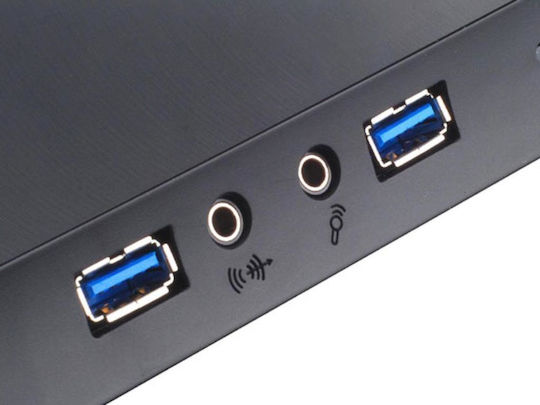 Silverstone ML03B Home Theater Κουτί Υπολογιστή με Πλαϊνό Παράθυρο Μαύρο