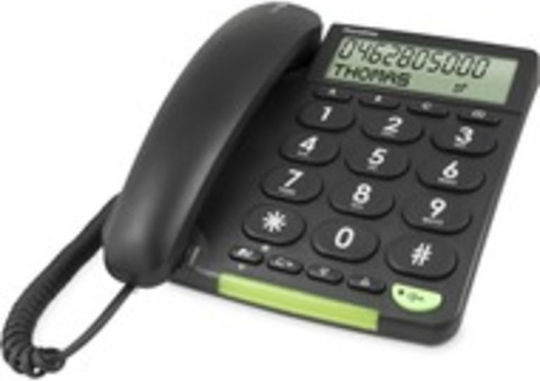 Doro Telefon cu Fir de Birou pentru Persoane Vârstnice Alb