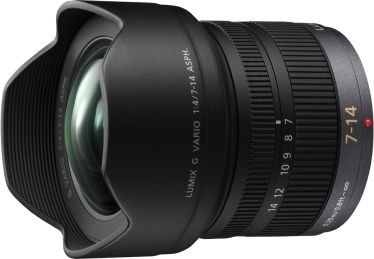 Panasonic Crop Camera Lens Lumix G Vario 7-14mm f4.0 Ultra wide-angle Wide Angle Zoom for Micro Four Thirds (MFT) Mount Black