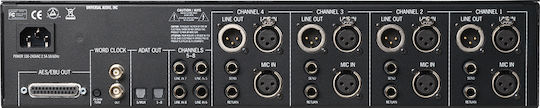 Universal Audio 4-710D Twin-Finity Rohr Mikrofonvorverstärker 4.0 Kanäle mit Phantom Power & 8 XLR-Eingänge