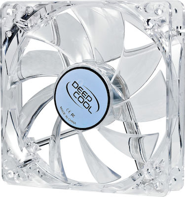 Deepcool XFAN 120L/B Case Fan με Μπλε Φωτισμό και Σύνδεση 4-Pin Molex / 3-Pin Λευκό