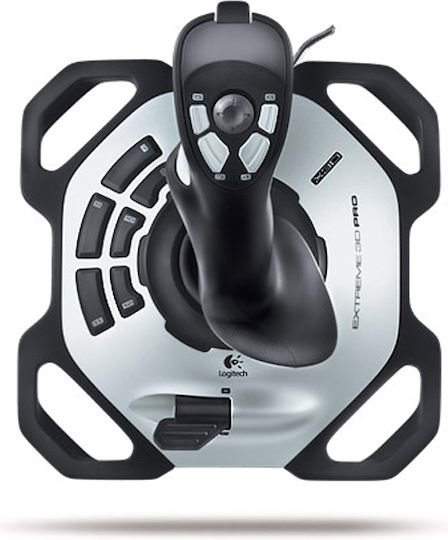 Logitech Extreme 3D Pro Joystick Cu fir Compatibil cu PC