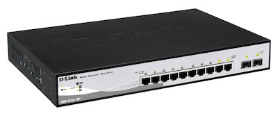 D-Link DGS-1210-10P Managed L2 Switch with 10 Gigabit (1Gbps) Ethernet Ports and 2 SFP Ports