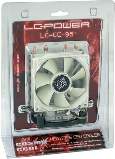 LC-Power LC-CC-95 Ψύκτρα Επεξεργαστή για Socket AM4/AM5/1200/115x Λευκή