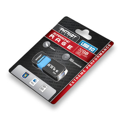 Patriot Supersonic Rage XT 32GB USB 3.0 Stick Μαύρο