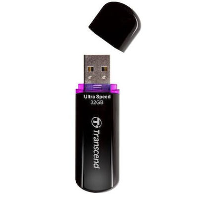 Transcend JetFlash 600 32GB USB 2.0 Stick Μαύρο