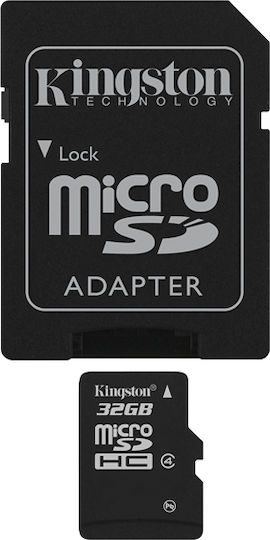 Kingston microSDHC 32GB Class 4 High Speed με αντάπτορα