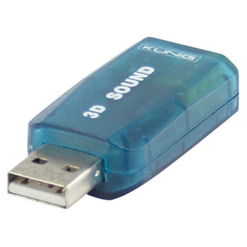 Konig External USB 5.1 Sound Card Blue (CMP-SOUNDUSB12)