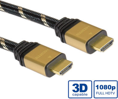 Roline HDMI 1.4 High Speed 1080p 120Hz Cable HDMI male - HDMI male 5m Μαύρο