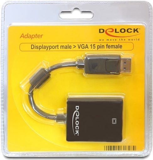 DeLock Converter DisplayPort male to VGA female 1pcs (61848)