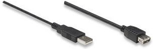 Manhattan USB 2.0 Cable USB-A Male - USB-A Female 1.8m (338653)