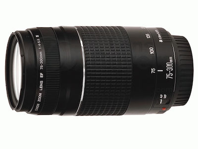 Canon Full Frame Camera Lens EF 75-300mm f/4-5.6 III Tele Zoom for Canon EF Mount Black