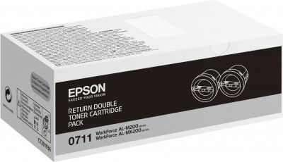 Epson C13S050711 Multipachet Toner Kit tambur imprimantă laser Negru Program de returnare 2buc