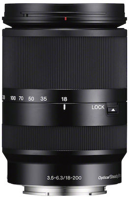 Sony Crop Φωτογραφικός Φακός 18-200 mm f/3.5-6.3 OSS LE Tele Zoom για Sony E Mount Black