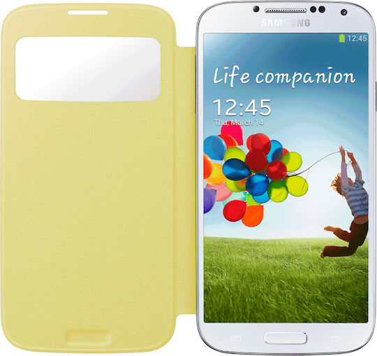Samsung Official View Case Buchen Sie Synthetisches Leder Gelb (Galaxy S4)