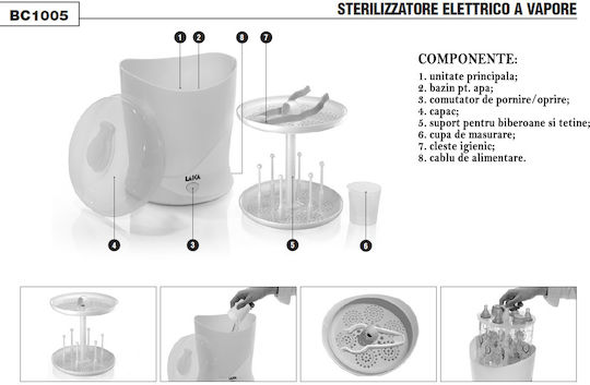 Laica Electric Sterilizator pentru copii pentru 6 Biberoane