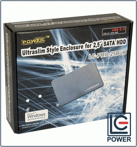 LC-Power Θήκη για Σκληρό Δίσκο 2.5" SATA III με σύνδεση USB2.0