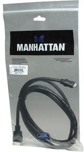 Manhattan Cable HDMI male - mini HDMI male 1.8m Μαύρο