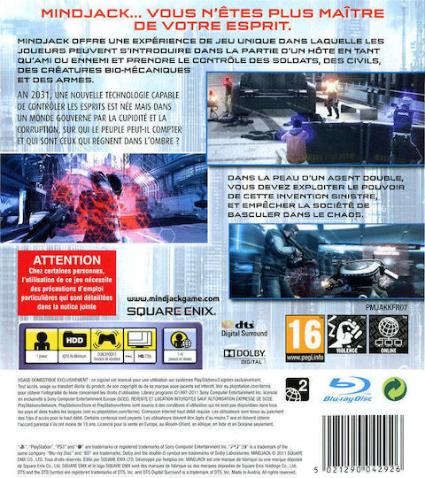 Mindjack PS3 Game (Used)