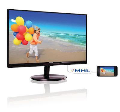 Philips 224E5QHAB IPS Monitor 21.5" FHD 1920x1080 cu Timp de Răspuns 5ms GTG