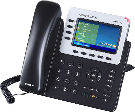 Grandstream GXP2140 Ενσύρματο Τηλέφωνο IP 4 γραμμών Μαύρο