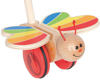 Hape Pull-Along Toy Push Butterfly made of Wood for 12++ Months