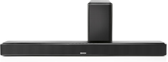 Denon DHT-S514 Soundbar 2.2 Bluetooth und HDMI 175W mit kabellosem Subwoofer und Fernbedienung Schwarz