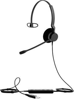 Jabra Auf dem Ohr Multimedia-Headsets mit Mikrofon und Verbindung USB-A in Schwarz Farbe 2393-829-109