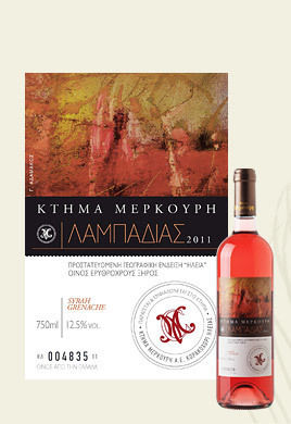 Κτήμα Μερκούρη Κρασί Λαμπαδίας Ροζέ Ξηρό 750ml